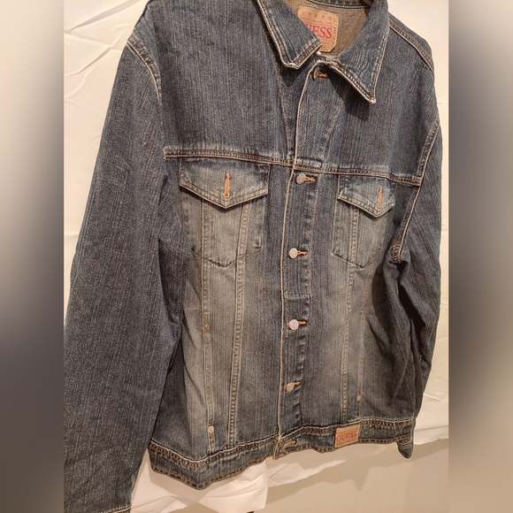 Guess Men's XL Button Up Stonewash Jean  Jacket - Picture 2 of 16